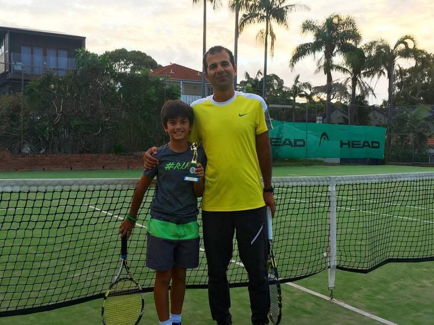 A junior player after a tournament win